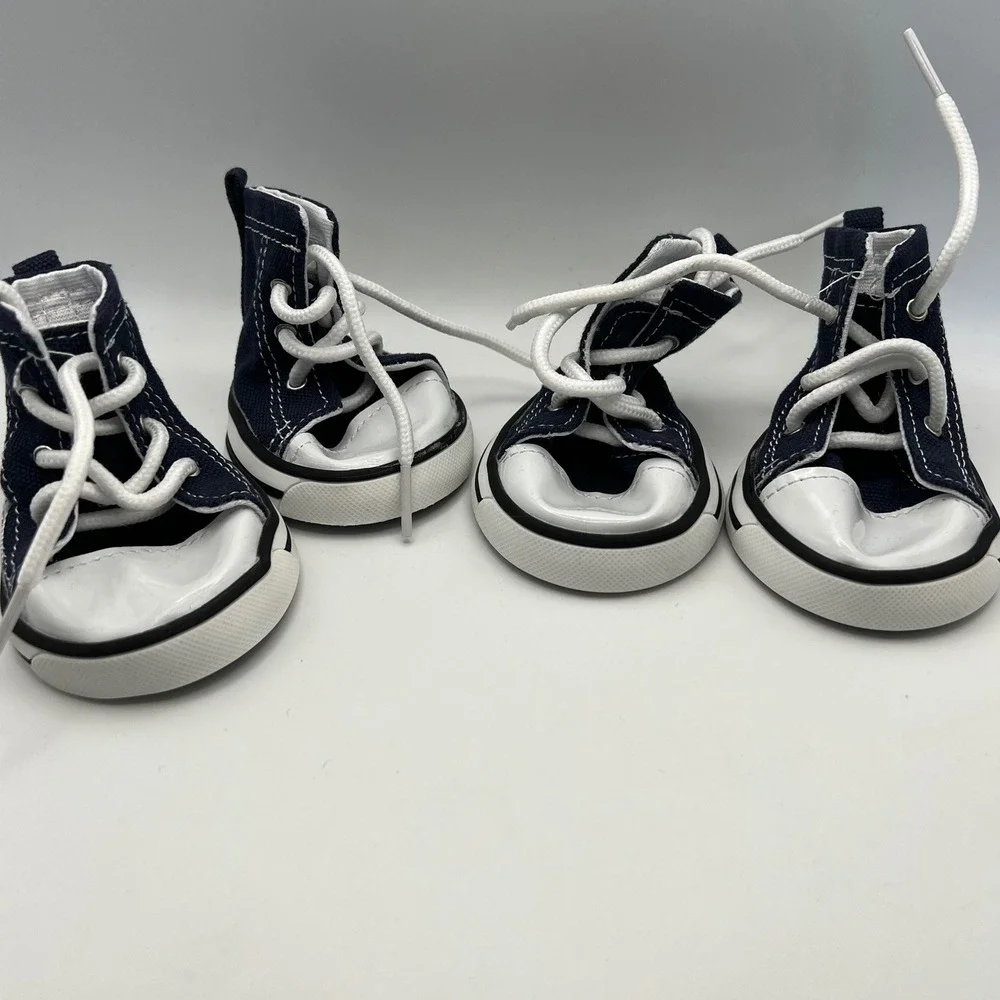 Build A Bear Petrich 7 Sneakers Lot of 2 Pair Navy Blue Converse-like